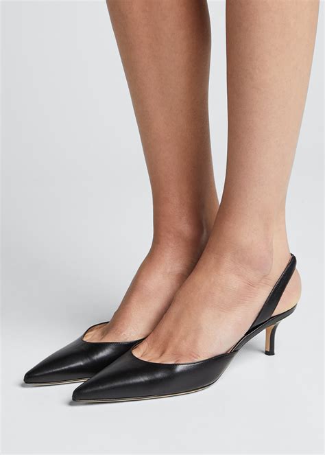 leather slingback pump